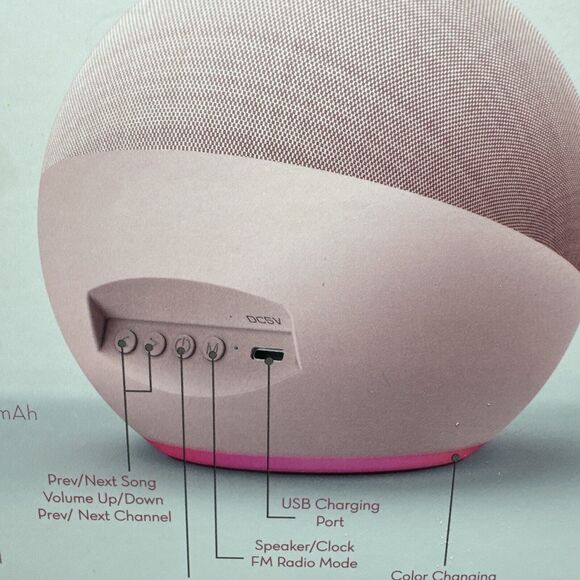 Bluetooth wireless speaker and clock with LED Radio Mode And Usb Charging {LA} - Picture 13 of 16